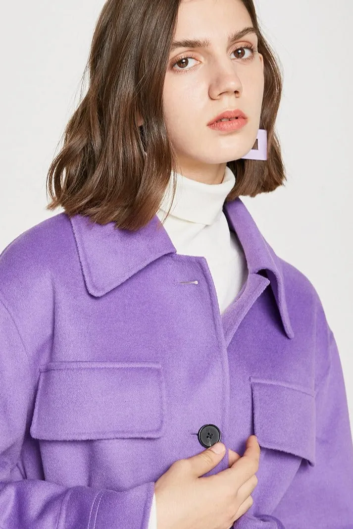 Women's Fashion Profile Double-side Wool Jacket
