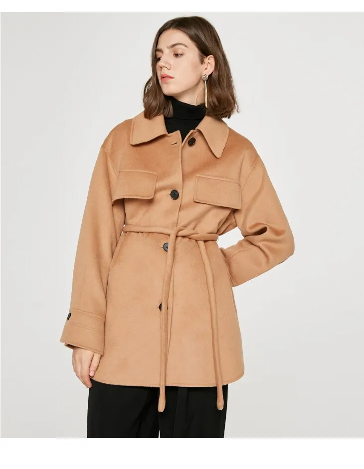 Women's Fashion Profile Double-side Wool Jacket