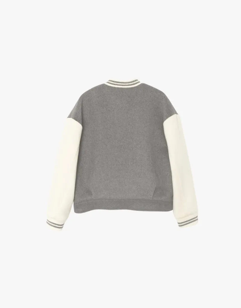 Xirena Varsity Jacket in Gravel Chalk