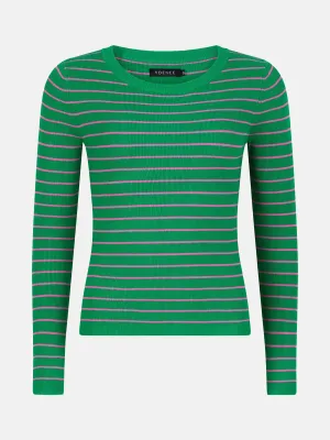 Ydence Knitted top Devina green pink