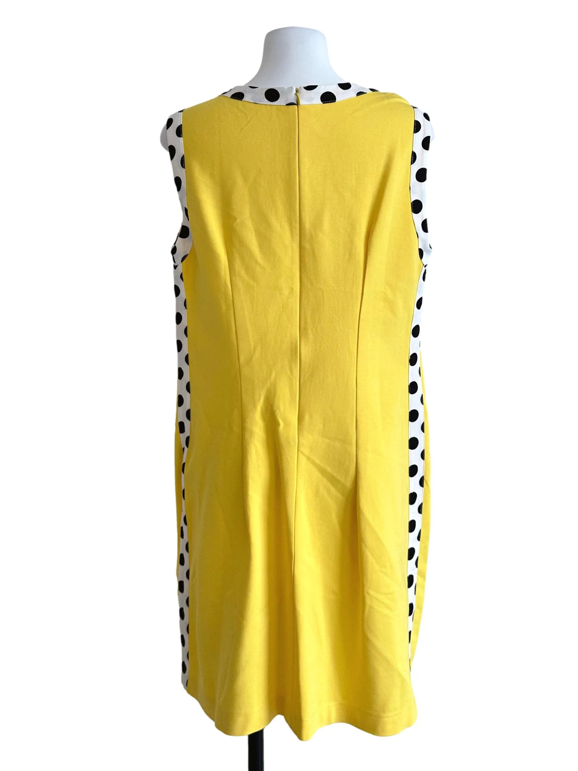 Yellow With Polkadot Sleeveless Dress
