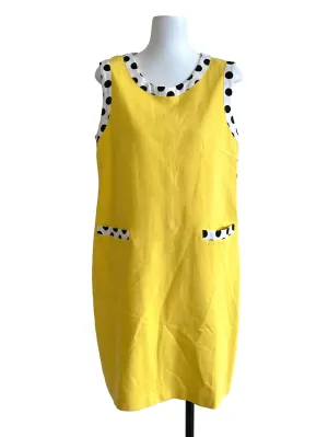 Yellow With Polkadot Sleeveless Dress