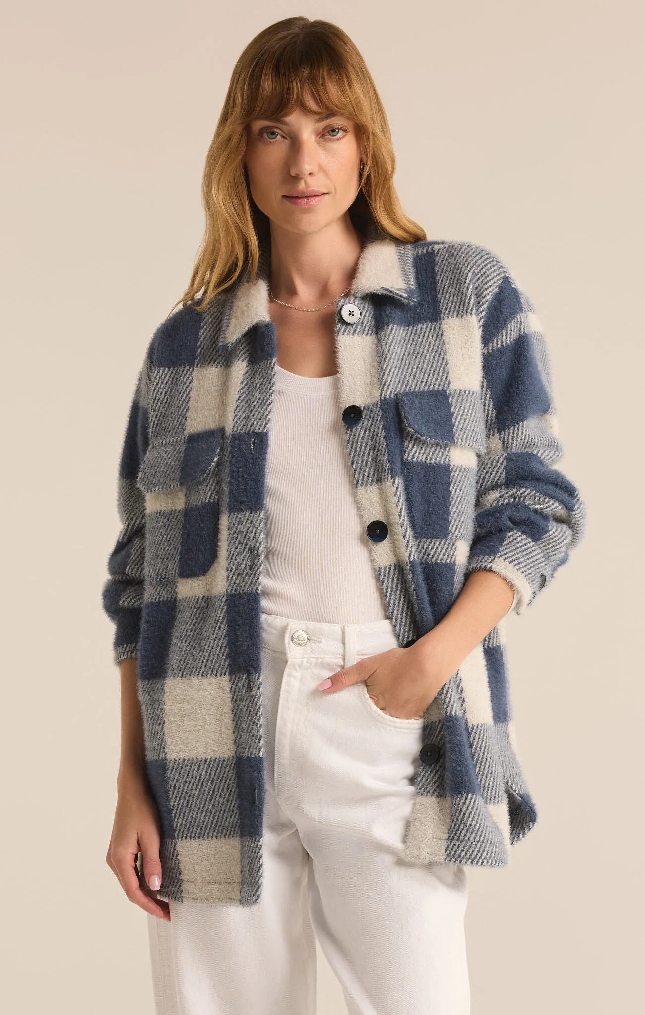 Z Supply Tucker Buffalo Check Jacket Eclipse