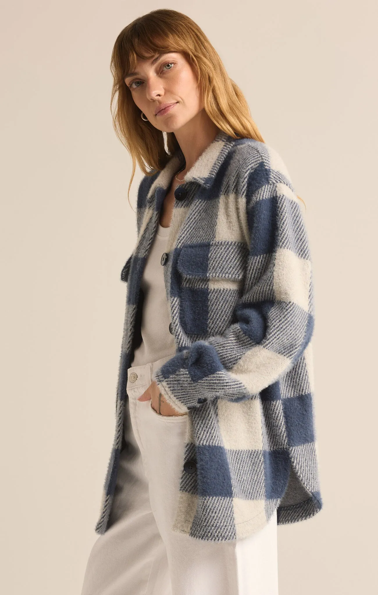 Z Supply Tucker Buffalo Check Jacket Eclipse