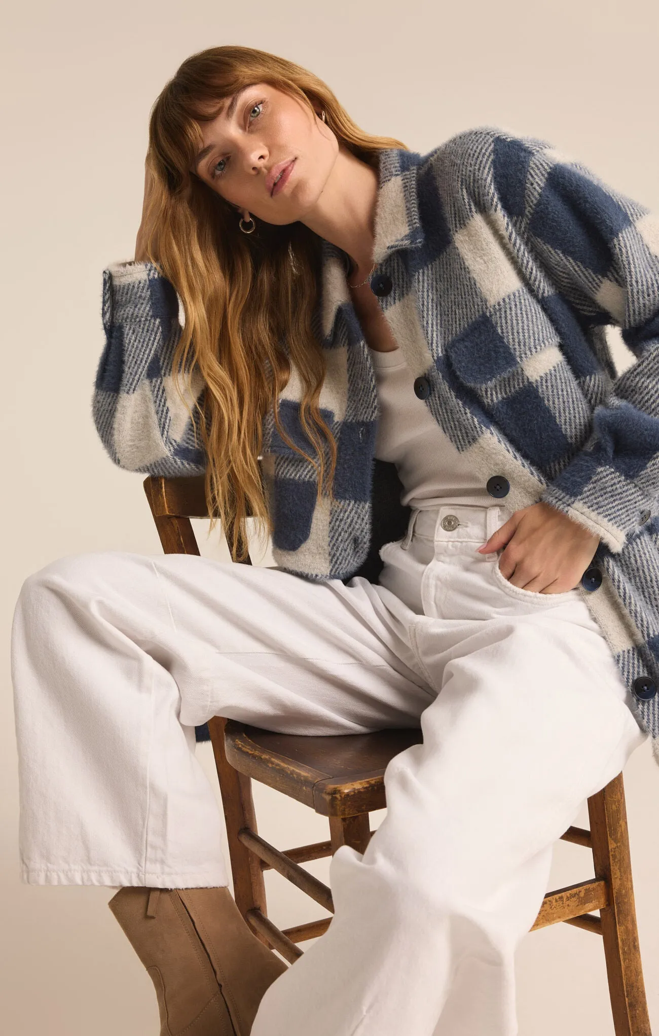 Z Supply Tucker Buffalo Check Jacket Eclipse