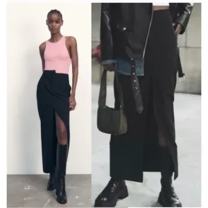 ZARA DOUBLE WAISTED SKIRT size Small New