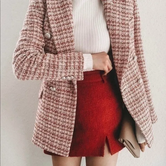 ZARA Texture slit skirt 8558/502