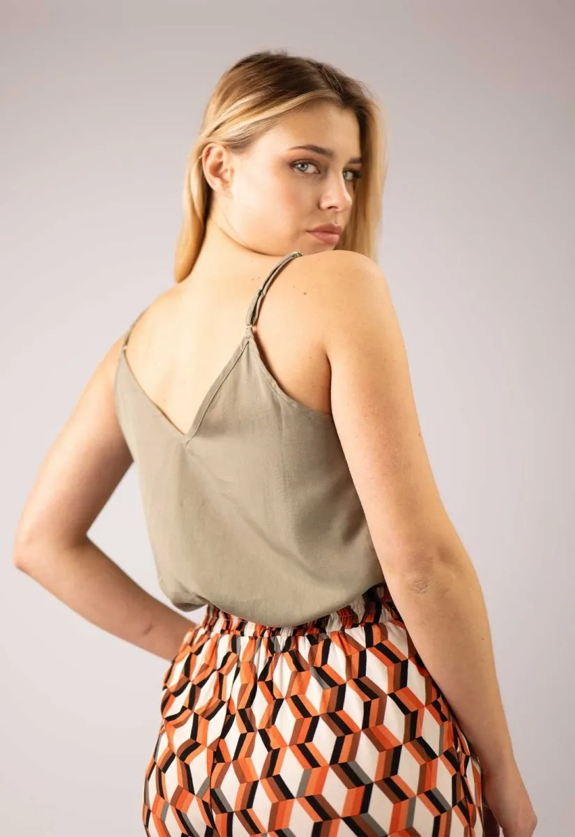 Zibi London CLARA Cami Top Green